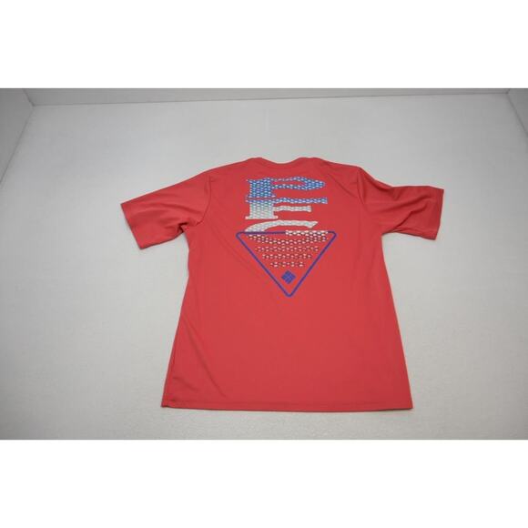 Columbia PFG UV Water Shirt Omni-Shade Red Ocean Fishing Mens Sz Medium - Picture 1 of 7